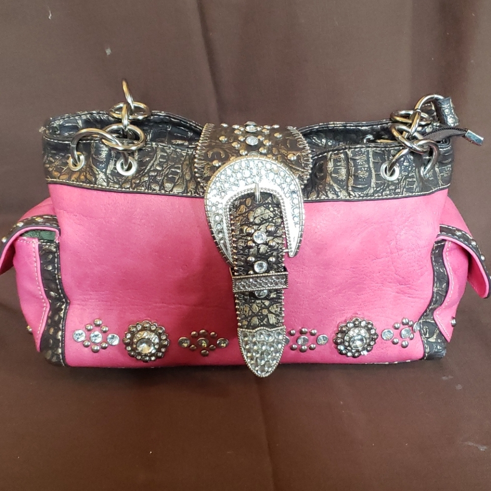 Western pink/brown purse